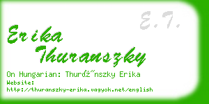 erika thuranszky business card